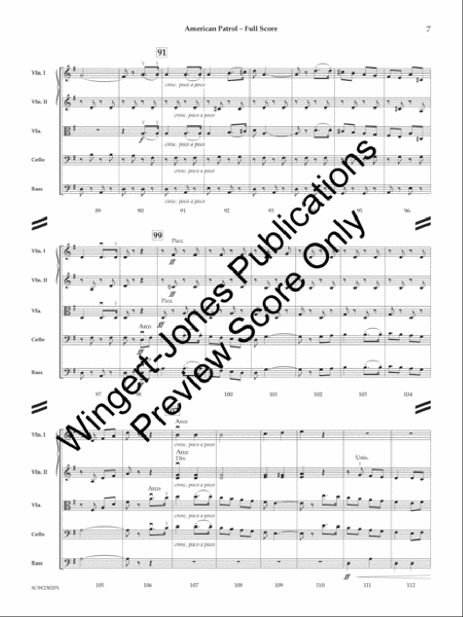 American Patrol (Score) String Orchestra scores gallery preview page 8