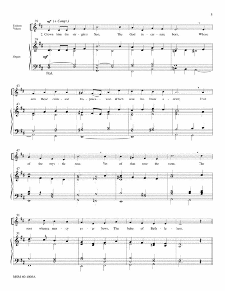 Crown Him with Many Crowns Choir scores gallery preview page 5