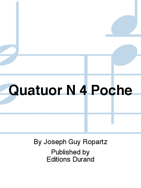 Quatuor N 4 Poche