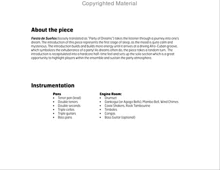 Fiesta de Suenos Fiesta de Suenos Steel Drum Band scores gallery preview page 3