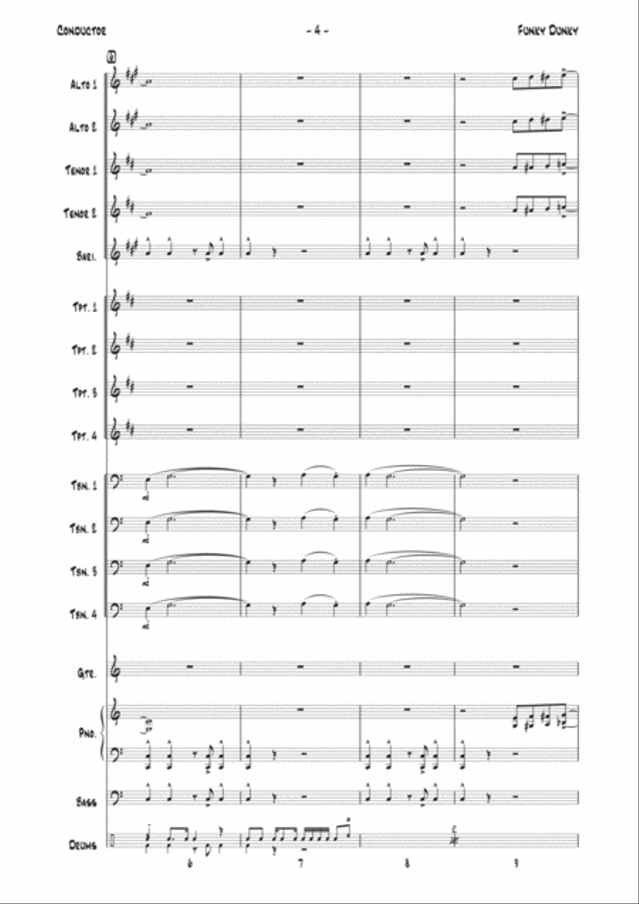 Funky Dunky Funky Dunky Jazz Ensemble scores gallery preview page 4