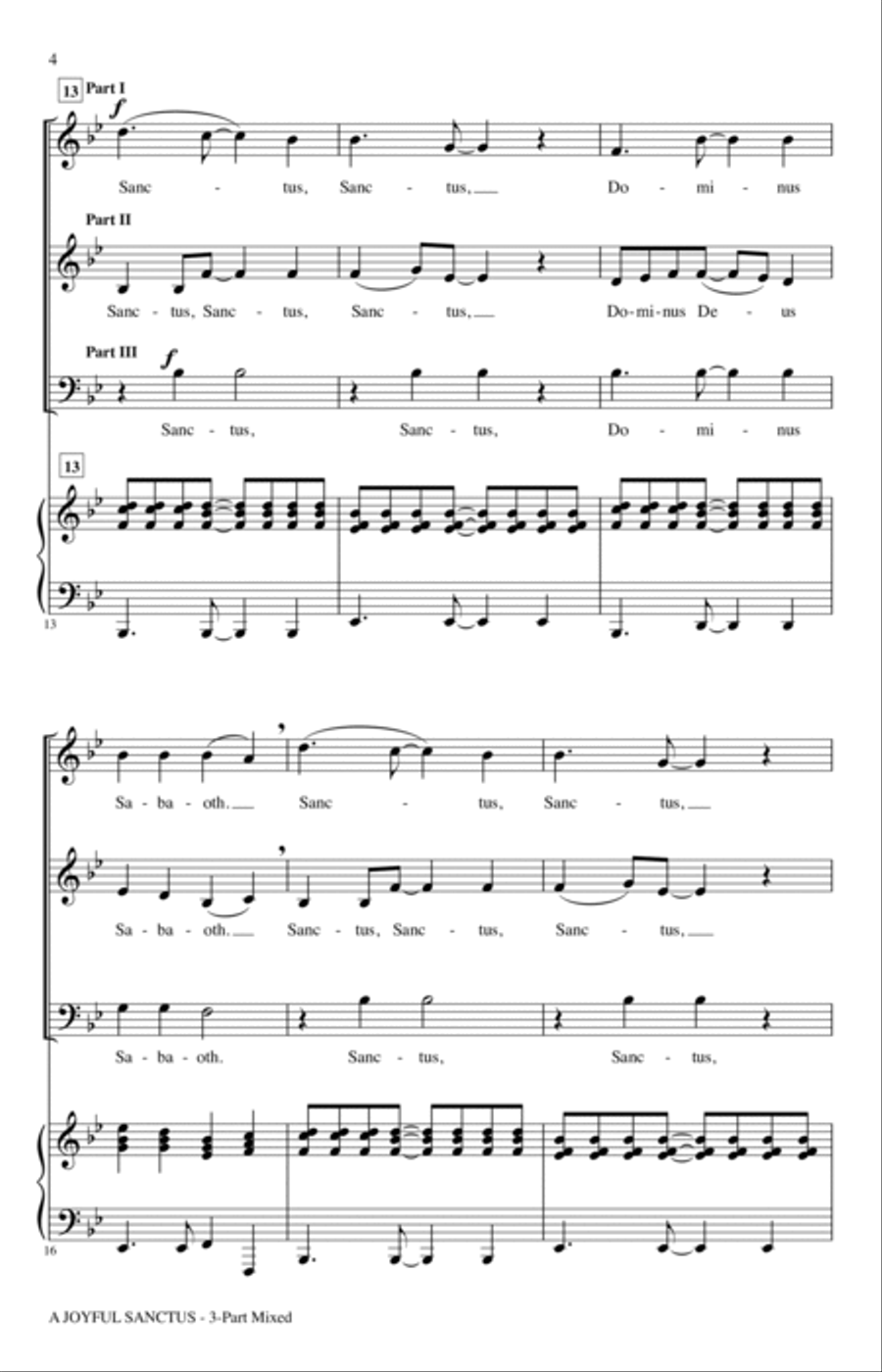 A Joyful Sanctus A Joyful Sanctus 3-Part scores gallery preview page 2