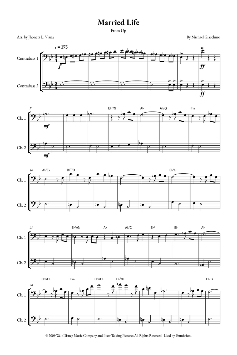 Married Life String Duet scores gallery preview page 1