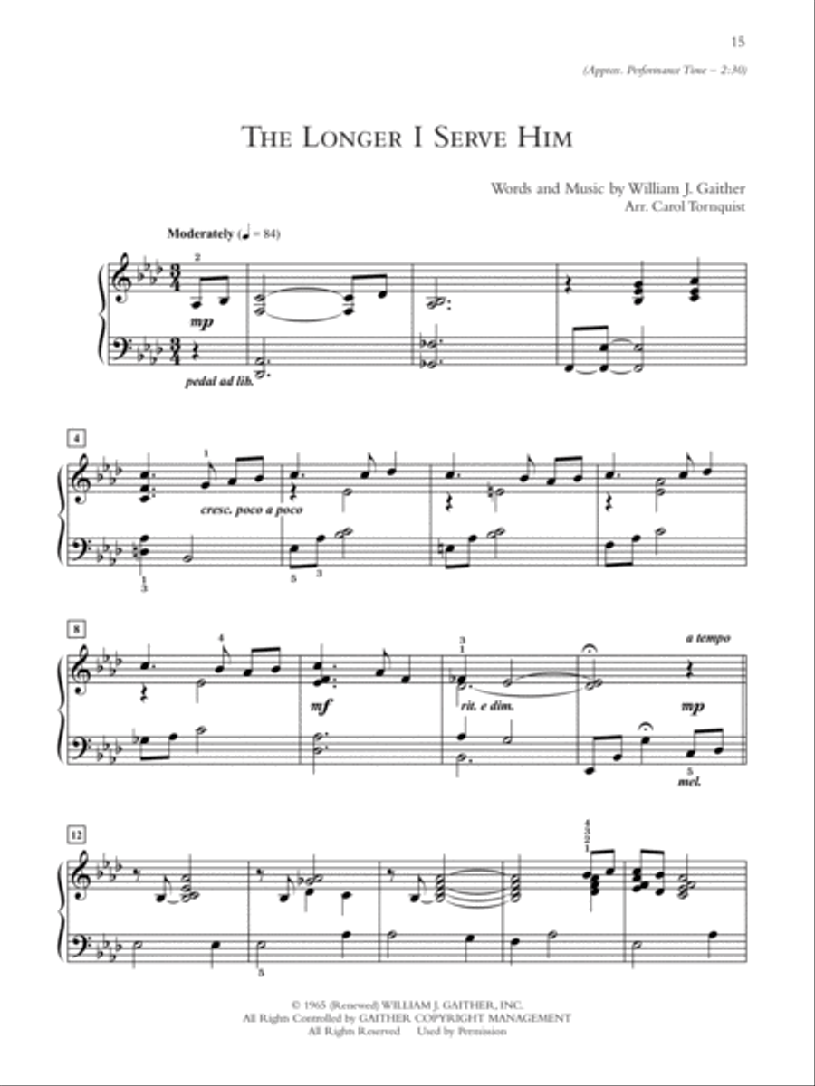 Gaither Gospel Classics Piano Solo scores gallery preview page 4