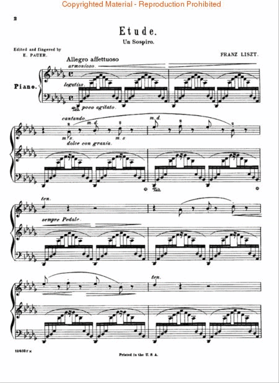 Etude in D-flat Major (Un Sospiro)