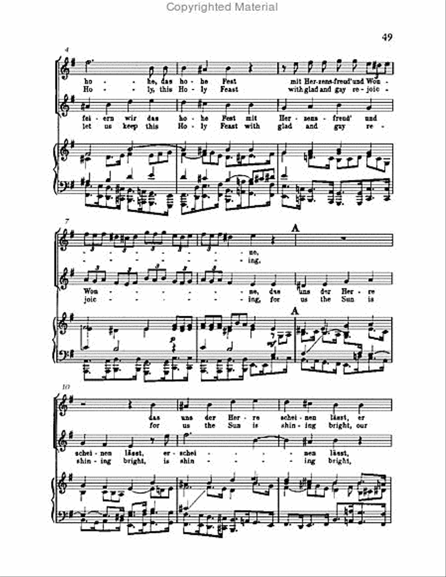 Christ lag in Todsbanden, BWV 4 Choir scores gallery preview page 49