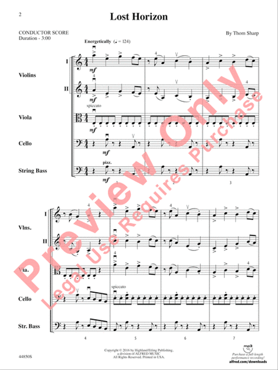 Lost Horizon String Orchestra scores gallery preview page 3