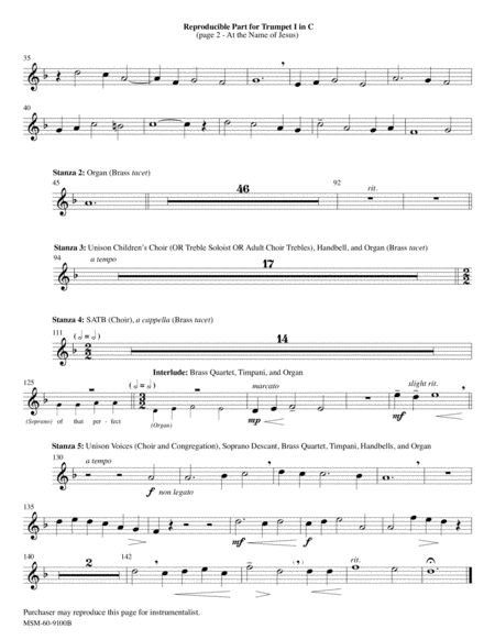 At the Name of Jesus (Downloadable Instrumental Parts)
