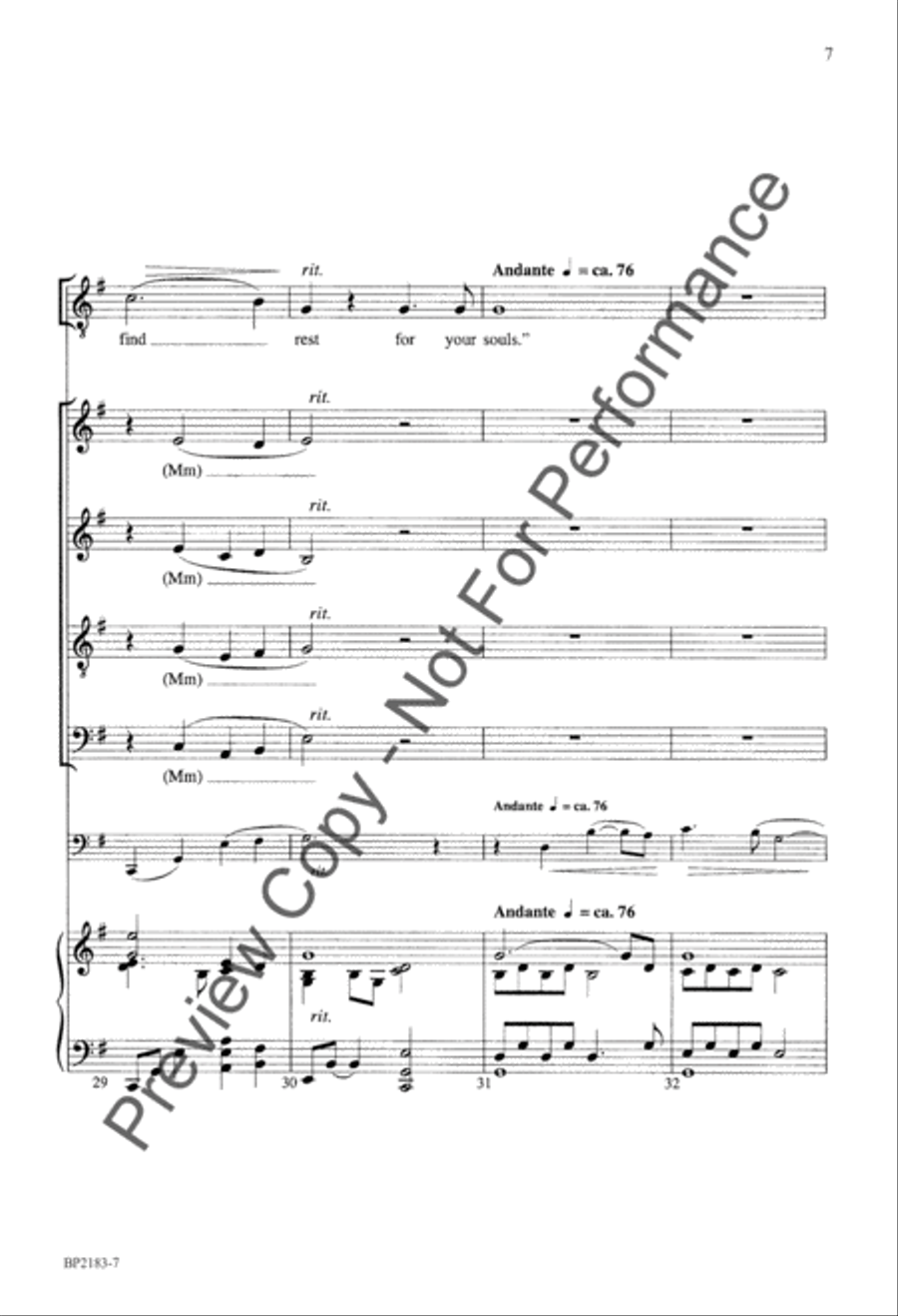 Come to Me 4-Part scores gallery preview page 8