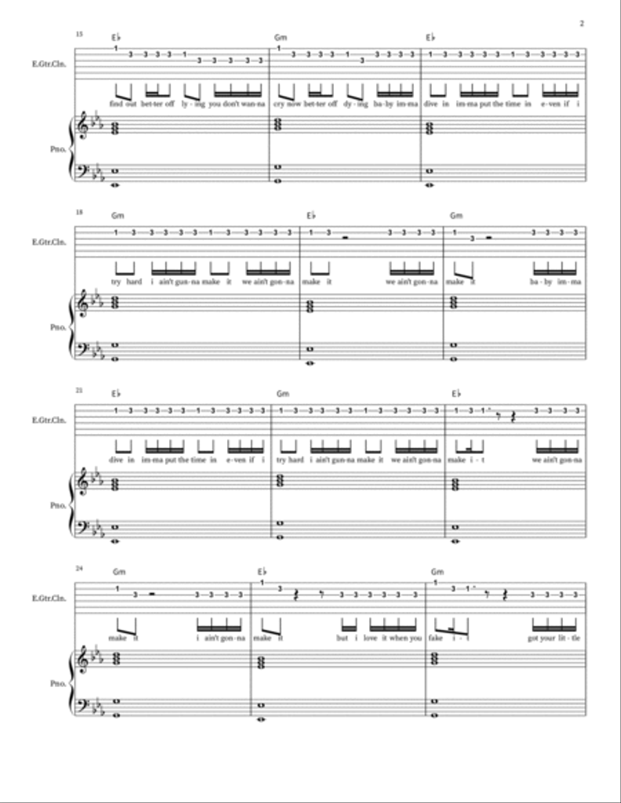 Better Off Dying - Guitar Guitar scores gallery preview page 2