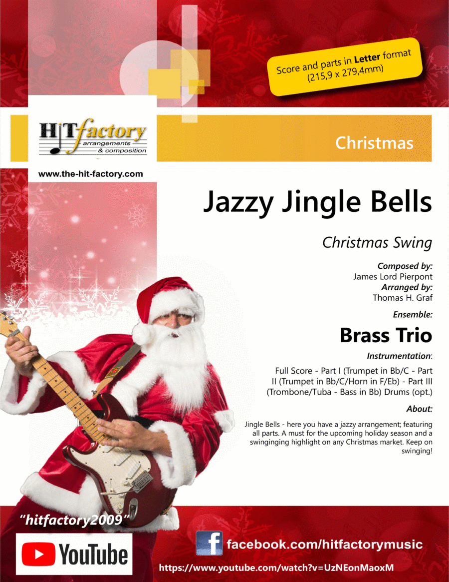 Jazzy Jingle Bells - Christmas Swing - Brass Trio - F