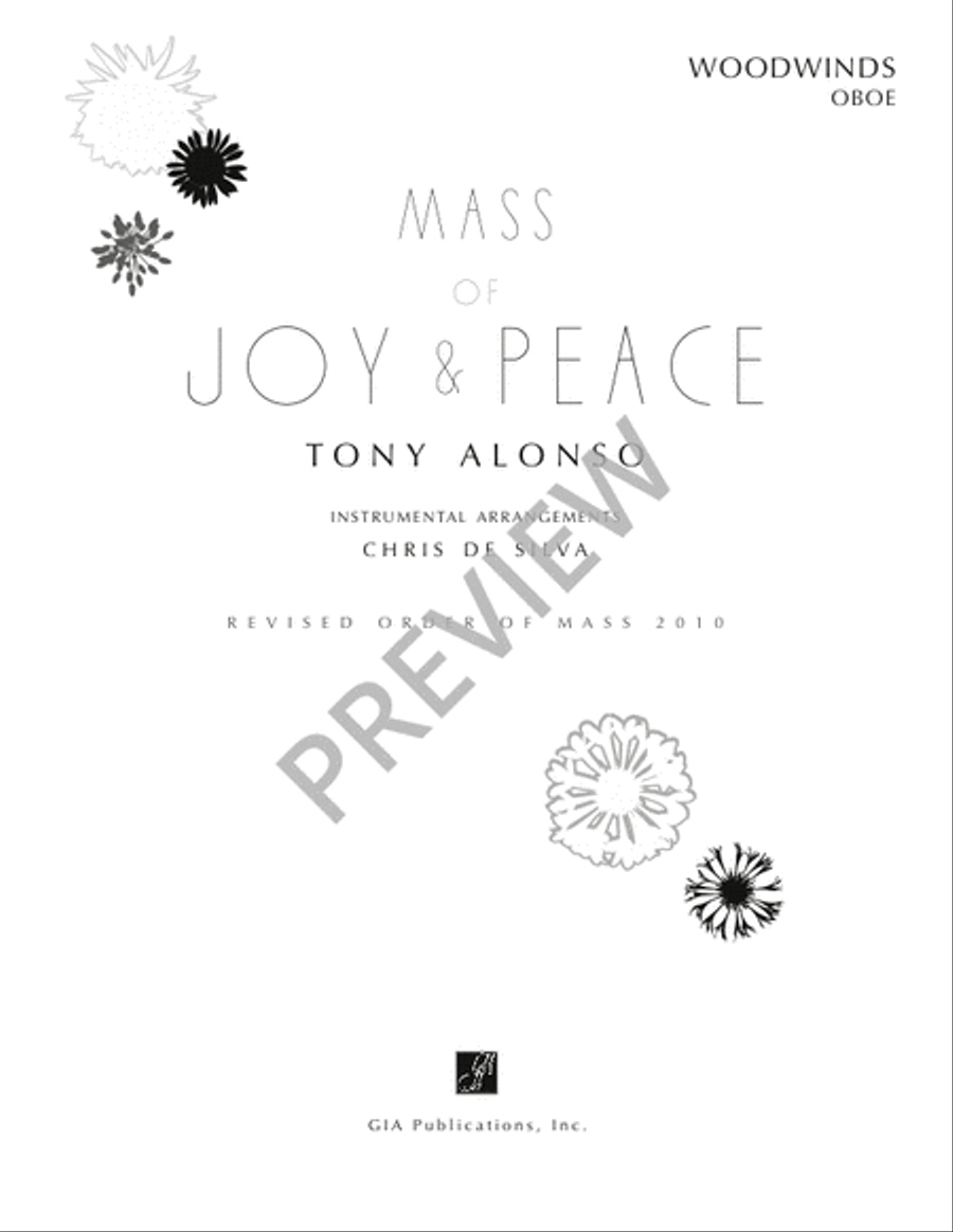 Mass of Joy and Peace - Woodwind edition Flute scores gallery preview page 9