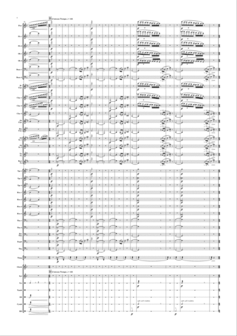 Overture to the Wreckers Concert Band scores gallery preview page 6