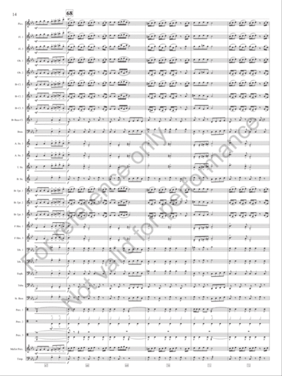 Slavonic Chorale And Dance Concert Band scores gallery preview page 15