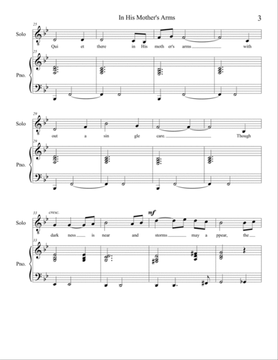 In His Mother's Arms Voice scores gallery preview page 3