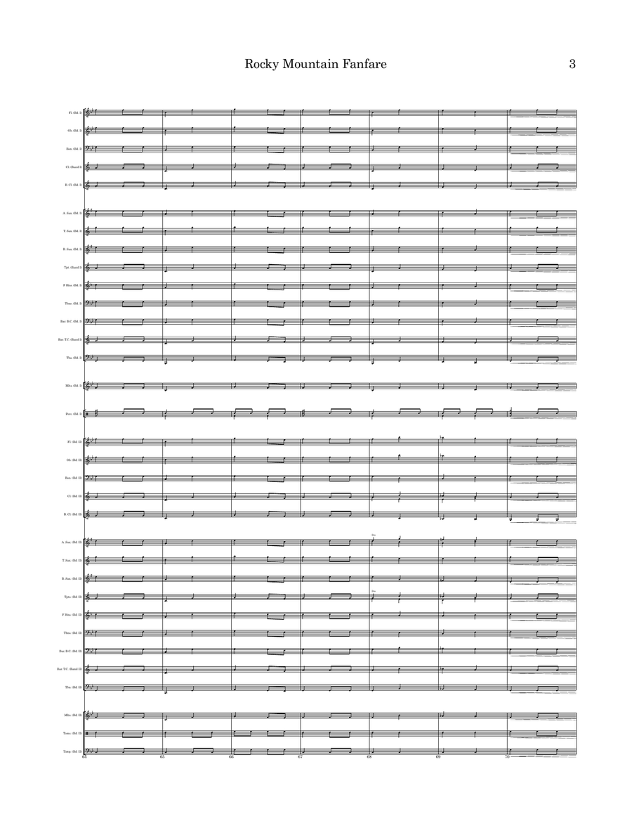 Rocky Mountain Fanfare Concert Band scores gallery preview page 4