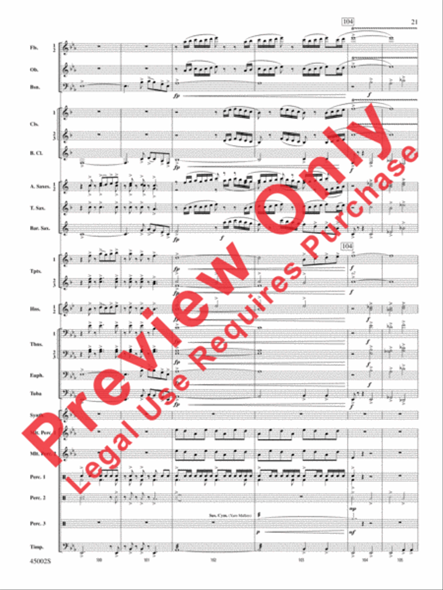 Winds of Change Concert Band scores gallery preview page 57