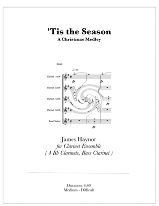 Book cover for Tis the Season - A Christmas Medley for Clarinets