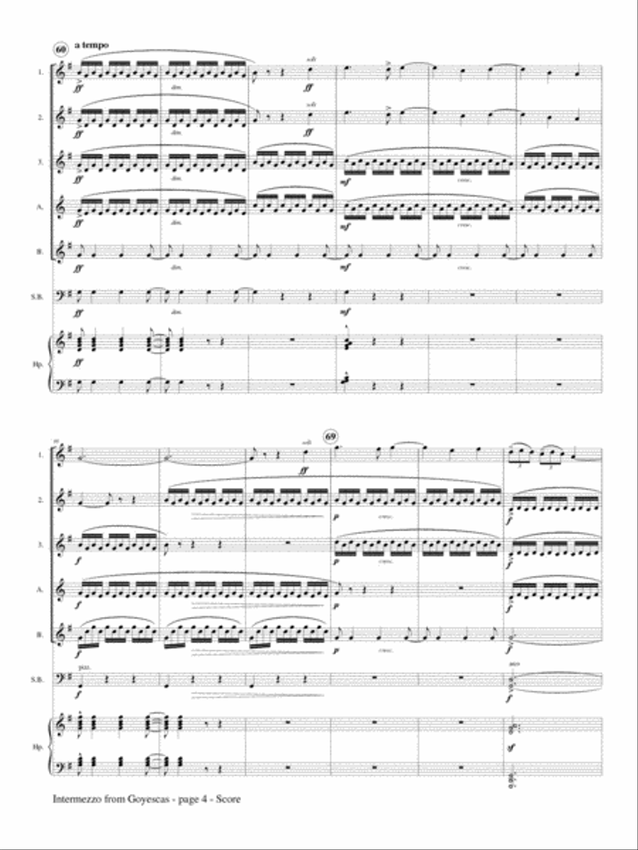 Intermezzo from Goyescas for Flute Choir Flute Choir scores gallery preview page 3