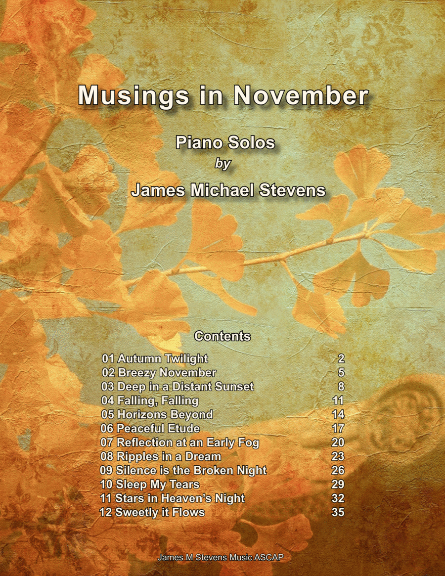 Musings in November Piano Book Piano Solo scores gallery preview page 1
