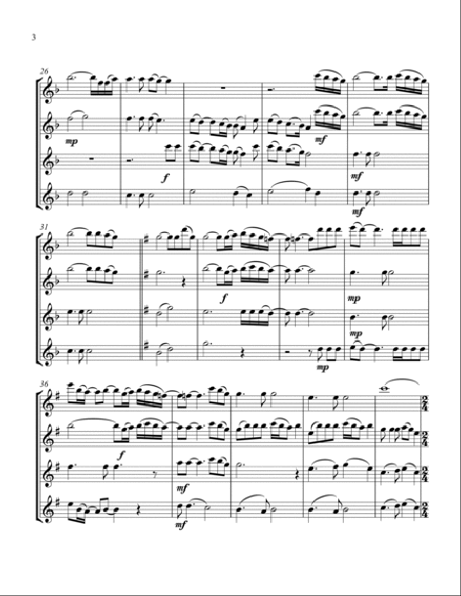 I'll Stand By You I'll Stand By You Flute Quartet scores gallery preview page 4