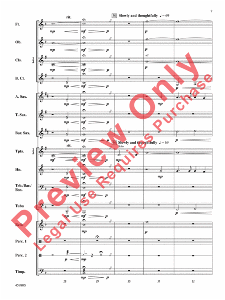 Tribute for Band Concert Band scores gallery preview page 8