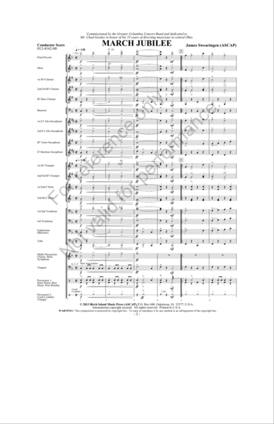 March Jubilee Concert Band scores gallery preview page 2