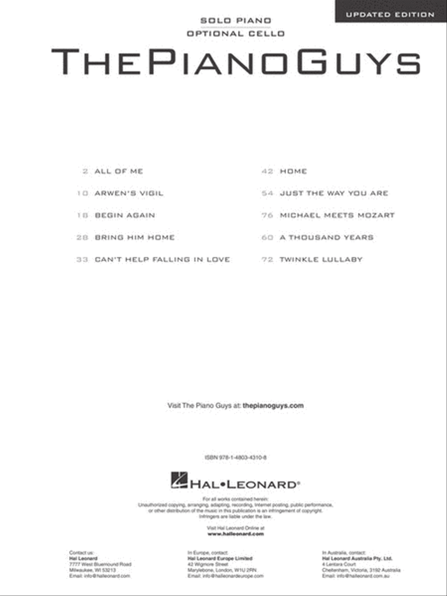 The Piano Guys The Piano Guys Cello scores gallery preview page 2