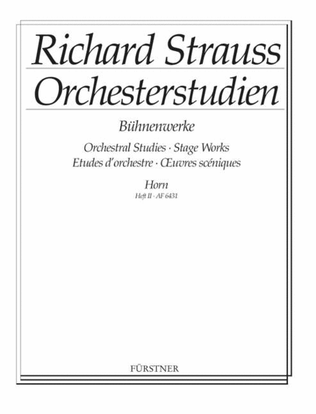 Orchestra studies from his works: Horn