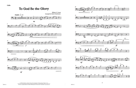 To God Be The Glory - Cello Solo