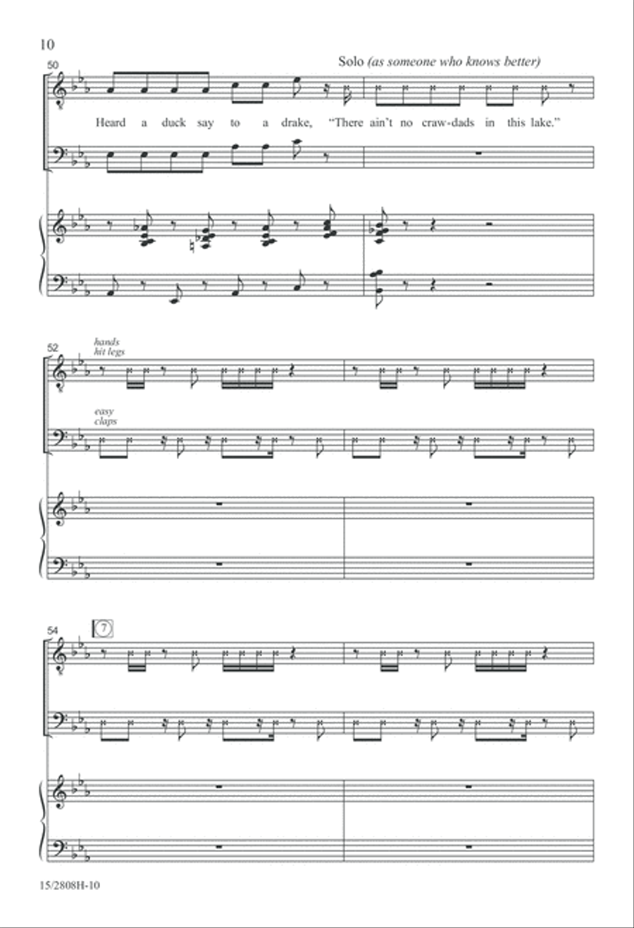 The Crawdad Song TTBB scores gallery preview page 11