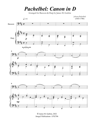 Pachelbel: Canon in D for Bassoon & Harp