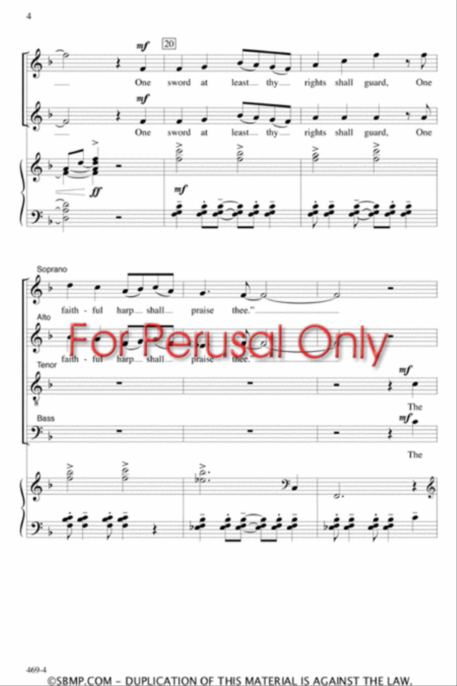 The Minstrel Boy - SATB Octavo 4-Part scores gallery preview page 4