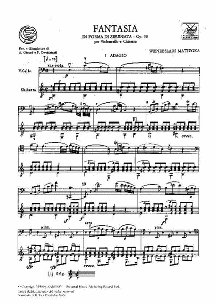 Fantasia In Forma Di Serenata Op. 30