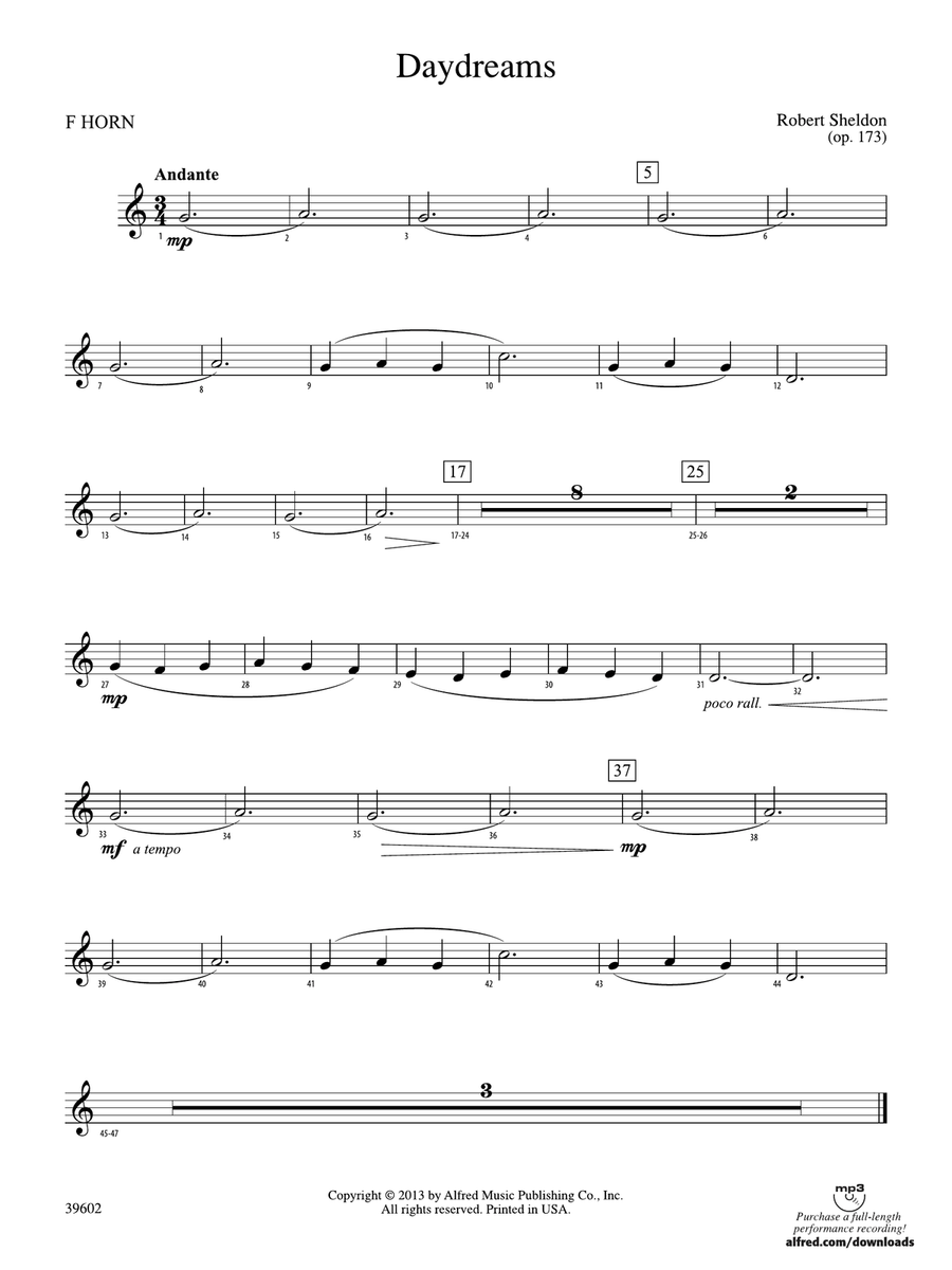 Daydreams: 1st F Horn