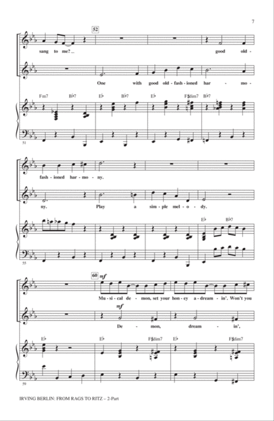 Irving Berlin: From Rags To Ritz (Medley) 2-Part scores gallery preview page 6
