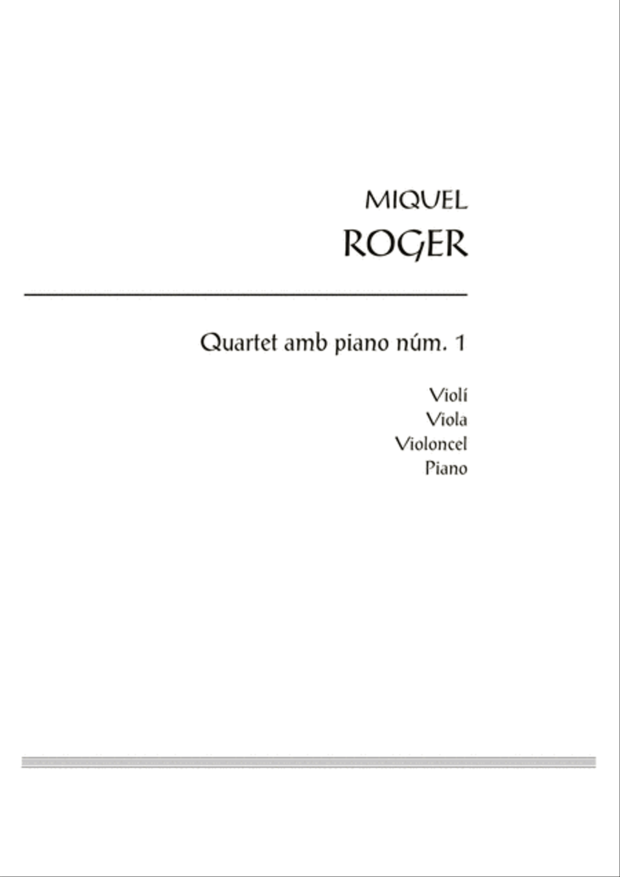Quartet amb piano núm. 1