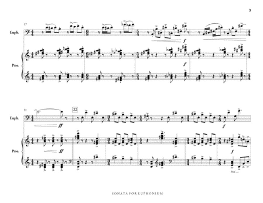 Sonata for Euphonium & Piano Euphonium scores gallery preview page 4