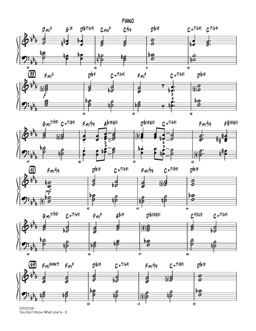 You Don't Know What Love Is - Piano Jazz Ensemble scores gallery preview page 2