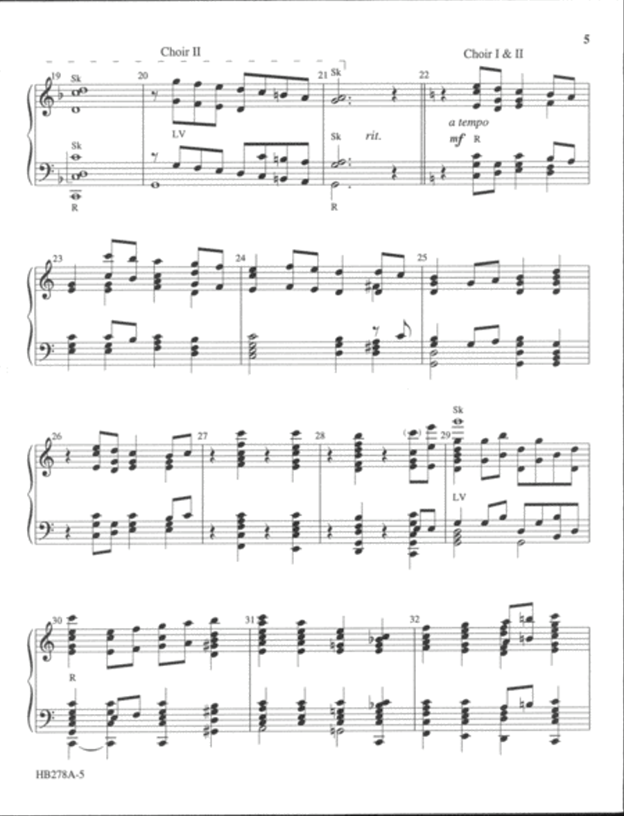 Joyous Overture on AZMON and DUKE STREET - handbell part 5-Octaves scores gallery preview page 8