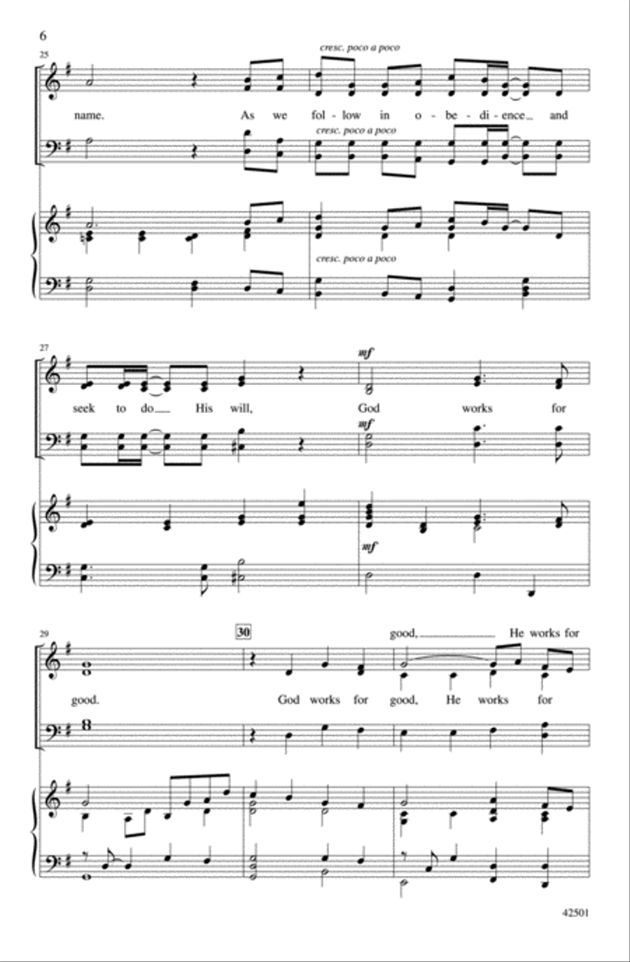 God Works for Good God Works for Good Choir scores gallery preview page 4