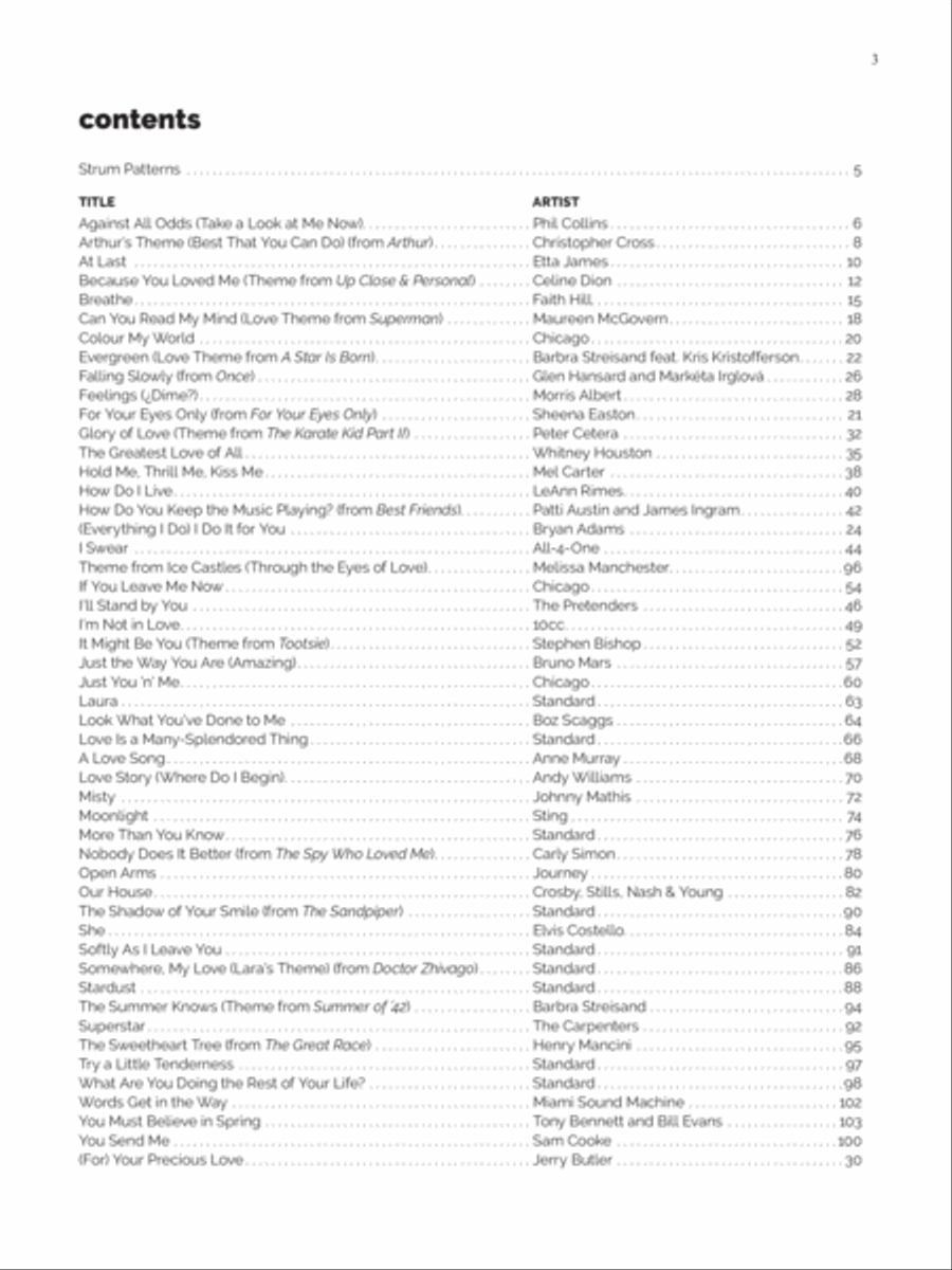 Alfred's Easy Ukulele Songs -- Love & Romance Ukulele scores gallery preview page 3