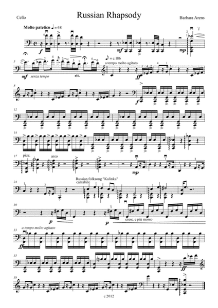 Russian Rhapsody for Cello + Piano image number null