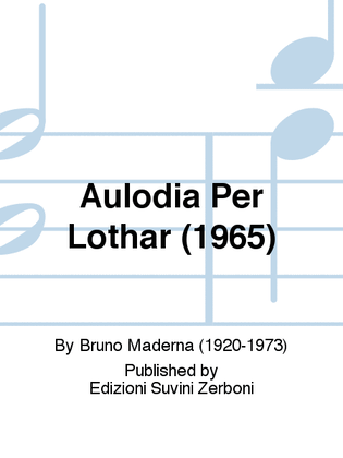 Book cover for Aulodia Per Lothar (1965)