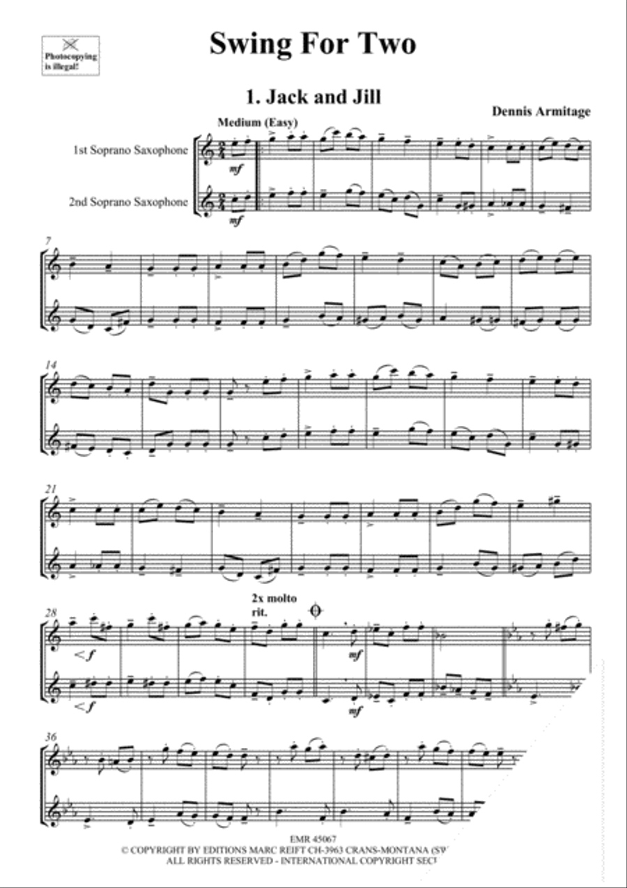 Swing For Two Soprano Saxophone scores gallery preview page 3