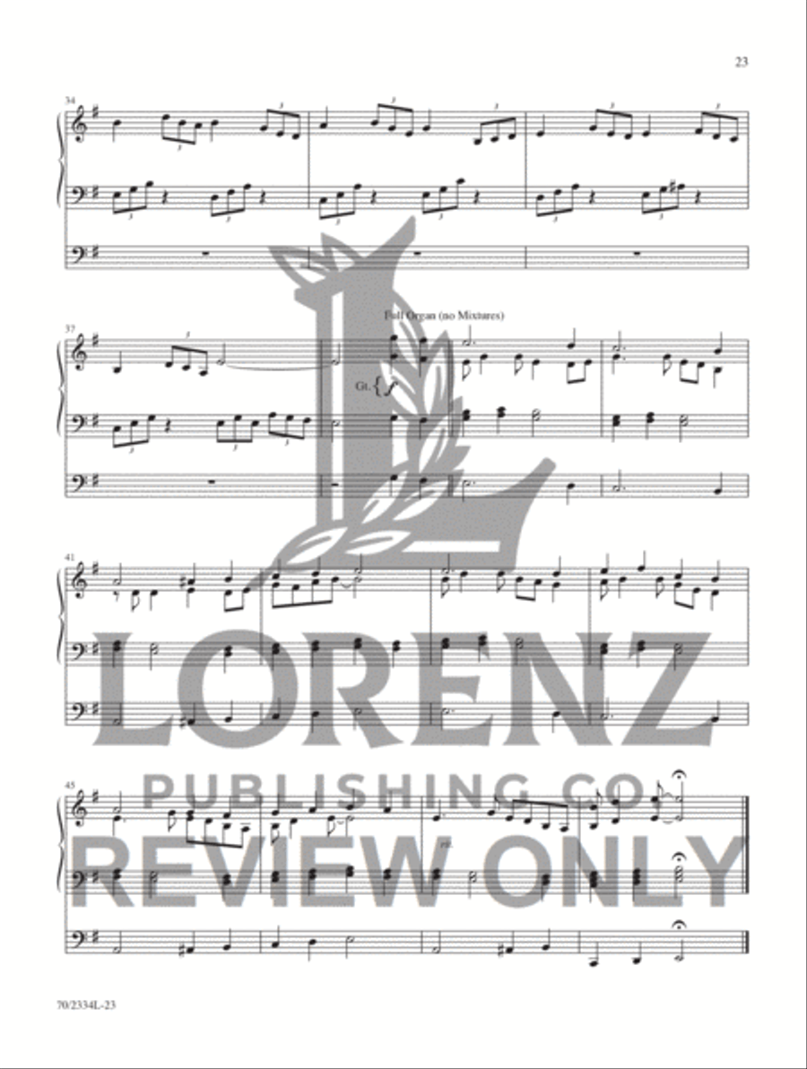 Jazzy Hymn Settings for Organ Organ Accompaniment scores gallery preview page 16