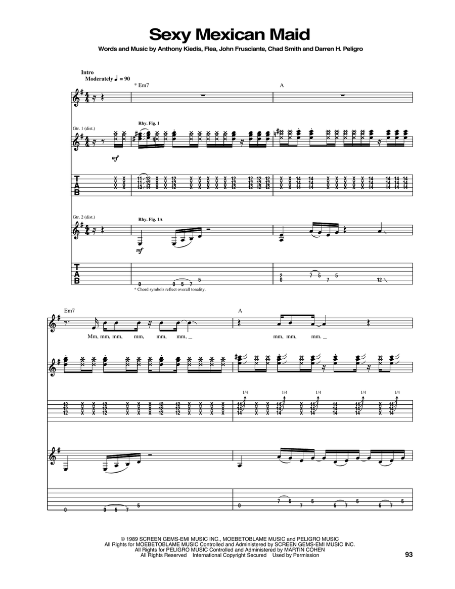 Sexy Mexican Maid Acoustic Guitar scores gallery preview page 1