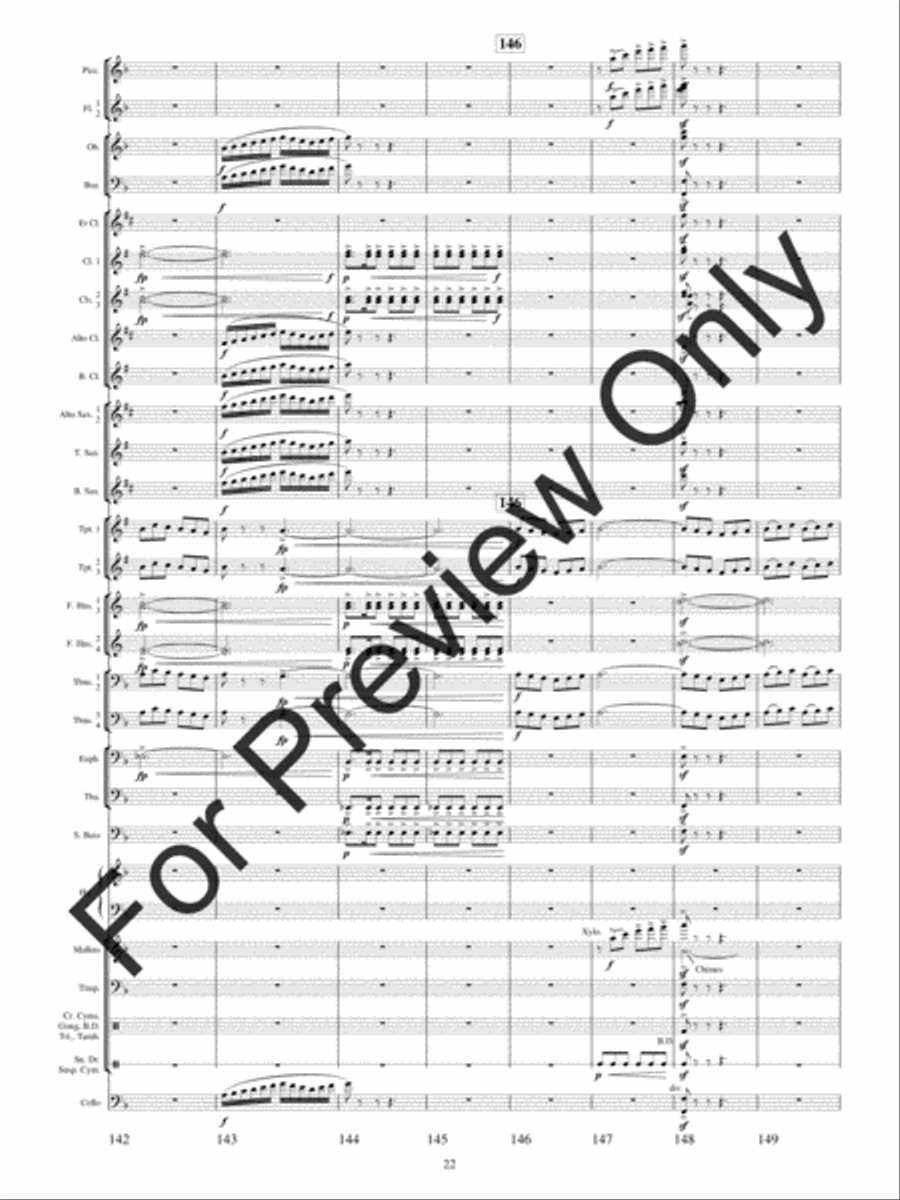 Festival Variations Concert Band scores gallery preview page 25