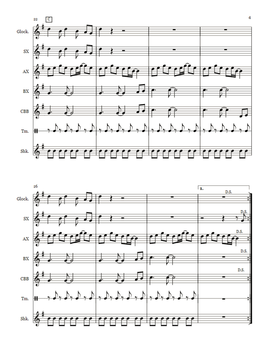 Best Day Of My Life Percussion Ensemble scores gallery preview page 4