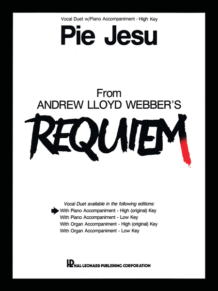 Andrew Lloyd Webber: Pie Jesu - High (original) key